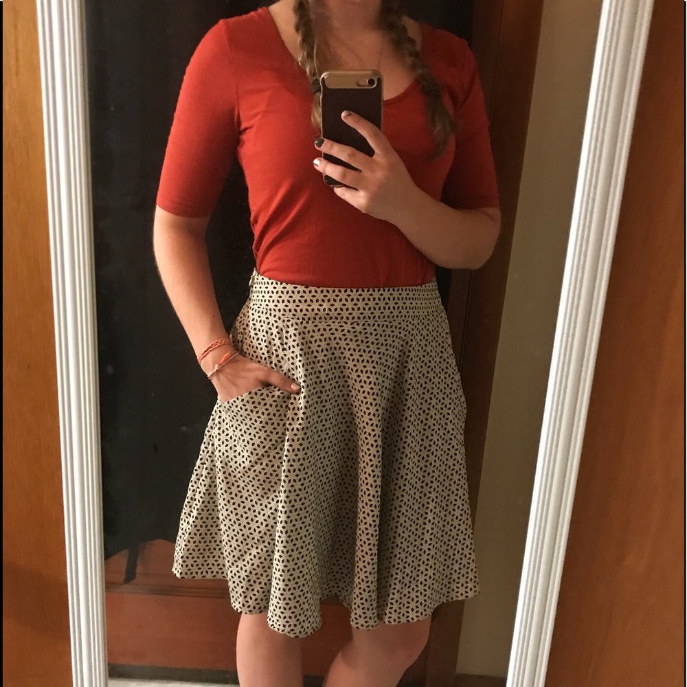 Black and White Patterned Skirt